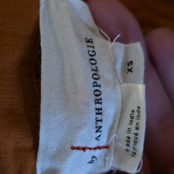 Anthropologie Terracotta Blouse with Button Accents Womens Size XS (Katie #20) - Picture 8 of 8